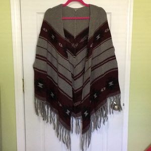 Aztec print blanket sweater